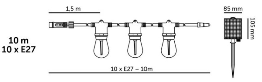 Girlanda Solar LED Starlight NEO 10 m